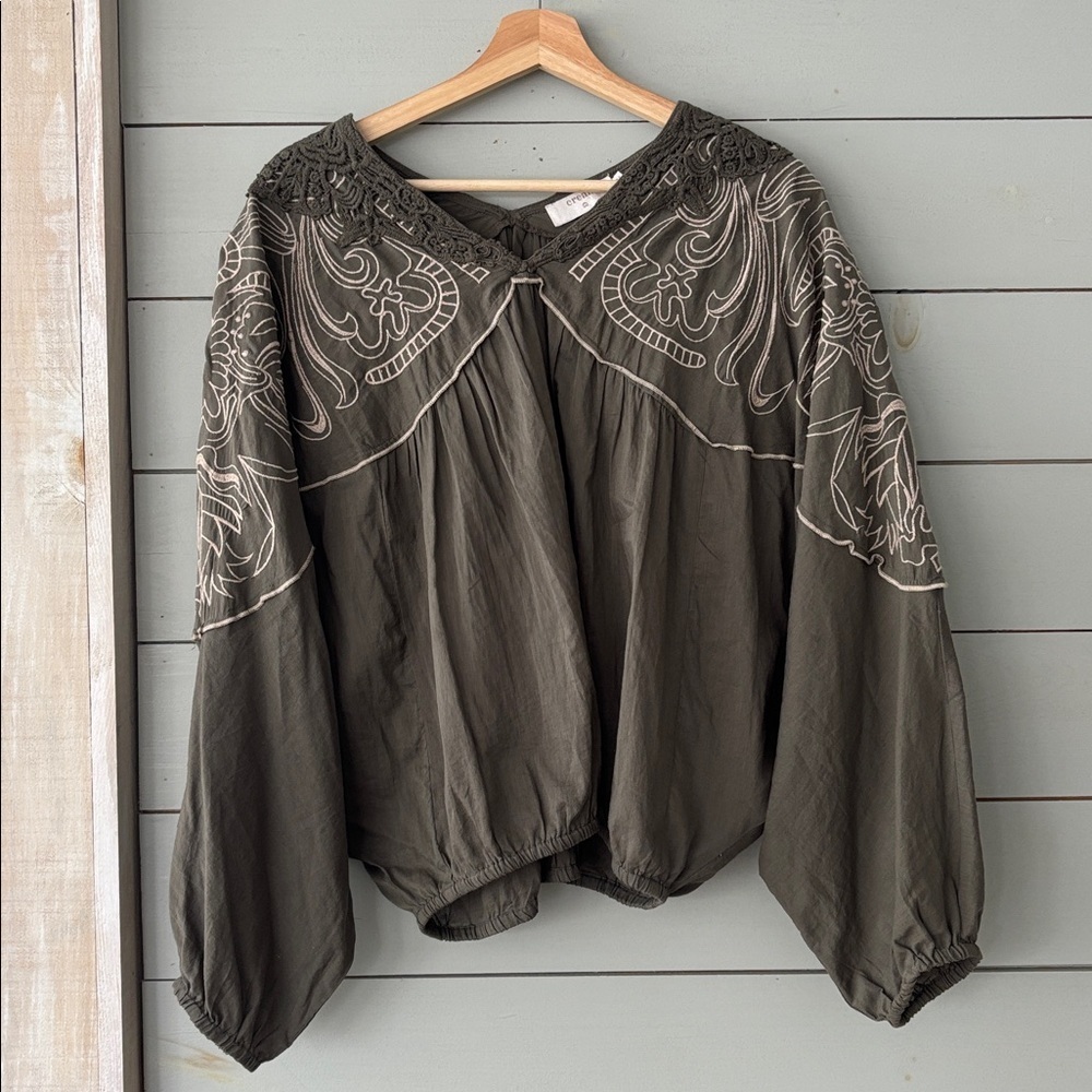 Cream Embroidered Boho Blouse | EU 36 - Picture 4 of 8